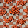 Seventies check jersey - Brown-Orange - Calissone