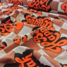 Seventies check jersey - Brown-Orange - Calissone