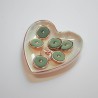 Green tail velvet button 20mm - Calissone