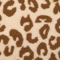 Sherpa - Faux fur fleece - Ecru-brown leopard - Calissone
