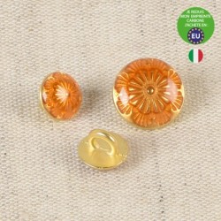 Orange lacquered button 13mm - Calissone