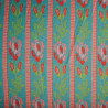 Jacquard cotton woven retro flowers and stripes - Calissone