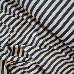 Striped denim - navy blue - Calissone