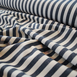 Striped denim - navy blue - Calissone