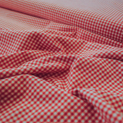 Red Vichy Cotton - Small tiles - Calissone