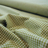 Coton vichy vert - Petits carreaux - Calissone