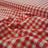 Coton vichy rouge - Grands carreaux - Calissone