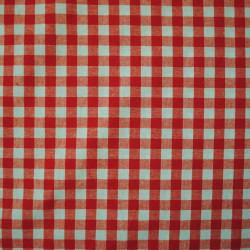 Coton vichy rouge - Grands carreaux - Calissone