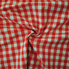 Coton vichy rouge - Grands carreaux - Calissone