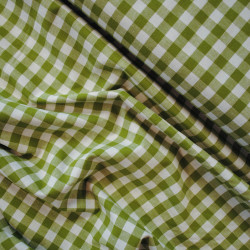 Green gingham cotton - Large checks - Calissone