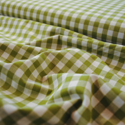 Green gingham cotton - Large checks - Calissone