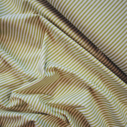 Green striped cotton - Calissone