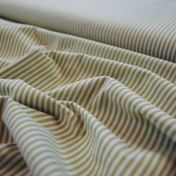 Green striped cotton - Calissone