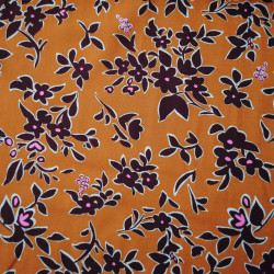 Viscose fleurs de mistral - Ocre - Calissone