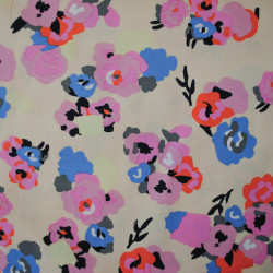 Hibiscus floral cotton twill - Calissone