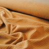 Jersey de coton côtelé uni - Caramel - Calissone