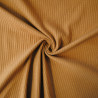 Jersey de coton côtelé uni - Caramel - Calissone