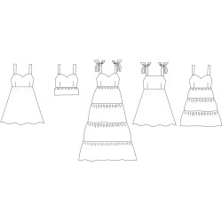 Faustine dress pattern - Calissone