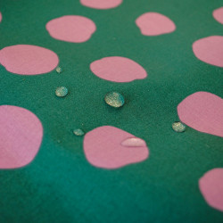 Coton coated with pink peas on blue oil - Calissone