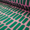 Coton coated with blue oil on pink - Calissone