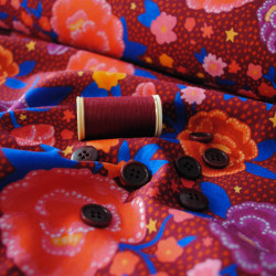 Bouton bordeaux en Corozo 15mm - Calissone