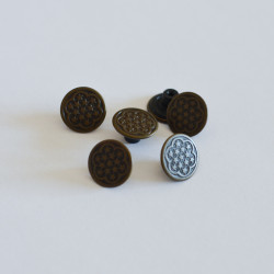 17mm tip jeans button - Ancient brass - Calissone