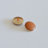 Brown leather tail button 22mm - Calissone
