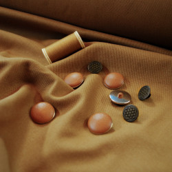 Brown leather tail button 22mm - Calissone