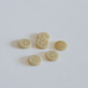Beige / ivory button 15mm - Calissone