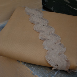 Fringed serpentine 60mm - Dark beige - Calissone