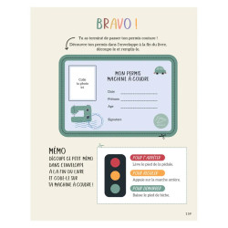 I pass my sewing permit - from 6 years old - Calissone
