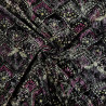 Smooth Indian velvet - Green / Pink - Calissone