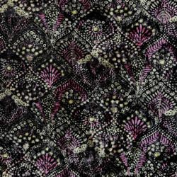 Smooth Indian velvet - Green / Pink - Calissone
