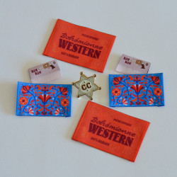 Western bohemian labels (lot of 6 + 1 pin's) - Calissone