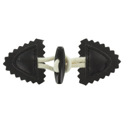 Petit Brandenburg wood & imitation leather black - Calissone