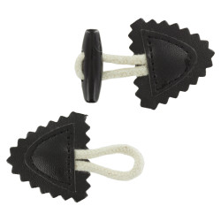 Petit Brandenburg wood & imitation leather black - Calissone
