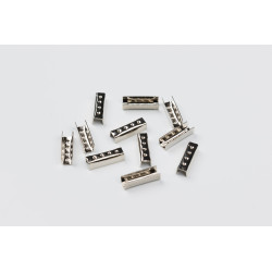 Flat metal tip - 3mm cord - Calissone