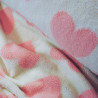 Teddy - Faux fur fleece - Pink heart (coupon) - Calissone