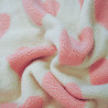 Teddy - Faux fur fleece - Pink heart (coupon) - Calissone