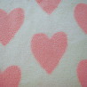 Teddy - Molleton Fausse fourrure - Coeur rose (coupon) - Calissone