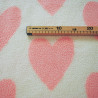 Teddy - Faux fur fleece - Pink heart (coupon) - Calissone
