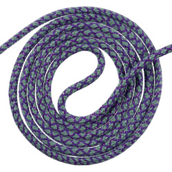 Round braided cord 7mm - Blue green / Violet - Calissone