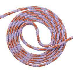 Round braided cord 7mm - Lavender / Blue sky / Orange - Calissone