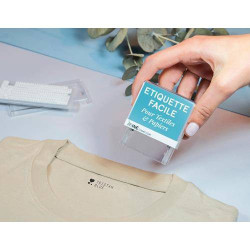 Tampon textile - Etiquette facile - Calissone