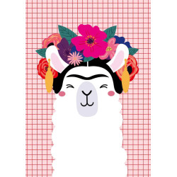 Postale Lama Frida Kahlo - Calissone