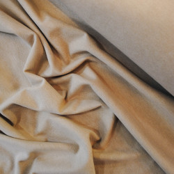 Ribbed viscose jersey - Sand (coupon) - Calissone