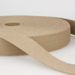 Plain cotton webbing 25mm - Calissone