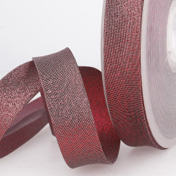 Folded metal bias 27mm - Lamé / Lurex - Calissone