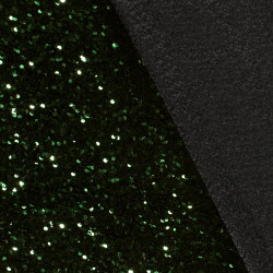 Sequins on velvet - Forest green - Calissone
