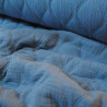 Double gauze quilted wave - Jeans blue - Calissone